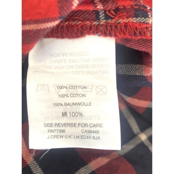 Madewell Red Black Plaid Button Up Long Sleeve New No Tags Women’s M - Picture 7 of 7